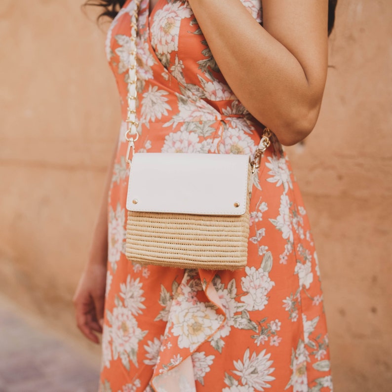 Raffia Bag, Raffia Basket, Natural Bag, Beach Bag, Handmade Bag, Morocco Bag, Moroccan Basket, Crossbody Bag, French Basket, Summer Bag image 1