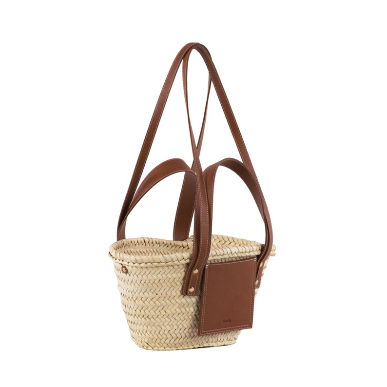 Straw Bag, Straw Basket, Natural Bag, Beach Bag, Handmade Bag, Morocco Bag, Moroccan Basket, Crossbody Bag, français Basket, Summer Bag image 5