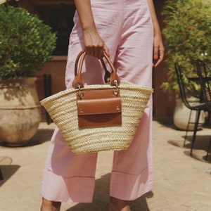 Straw Bag, Straw Basket, French Basket, Handmade Basket, Morocco Basket, Beach Bag image 1