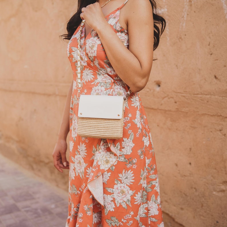 Raffia Bag, Raffia Basket, Natural Bag, Beach Bag, Handmade Bag, Morocco Bag, Moroccan Basket, Crossbody Bag, French Basket, Summer Bag image 2