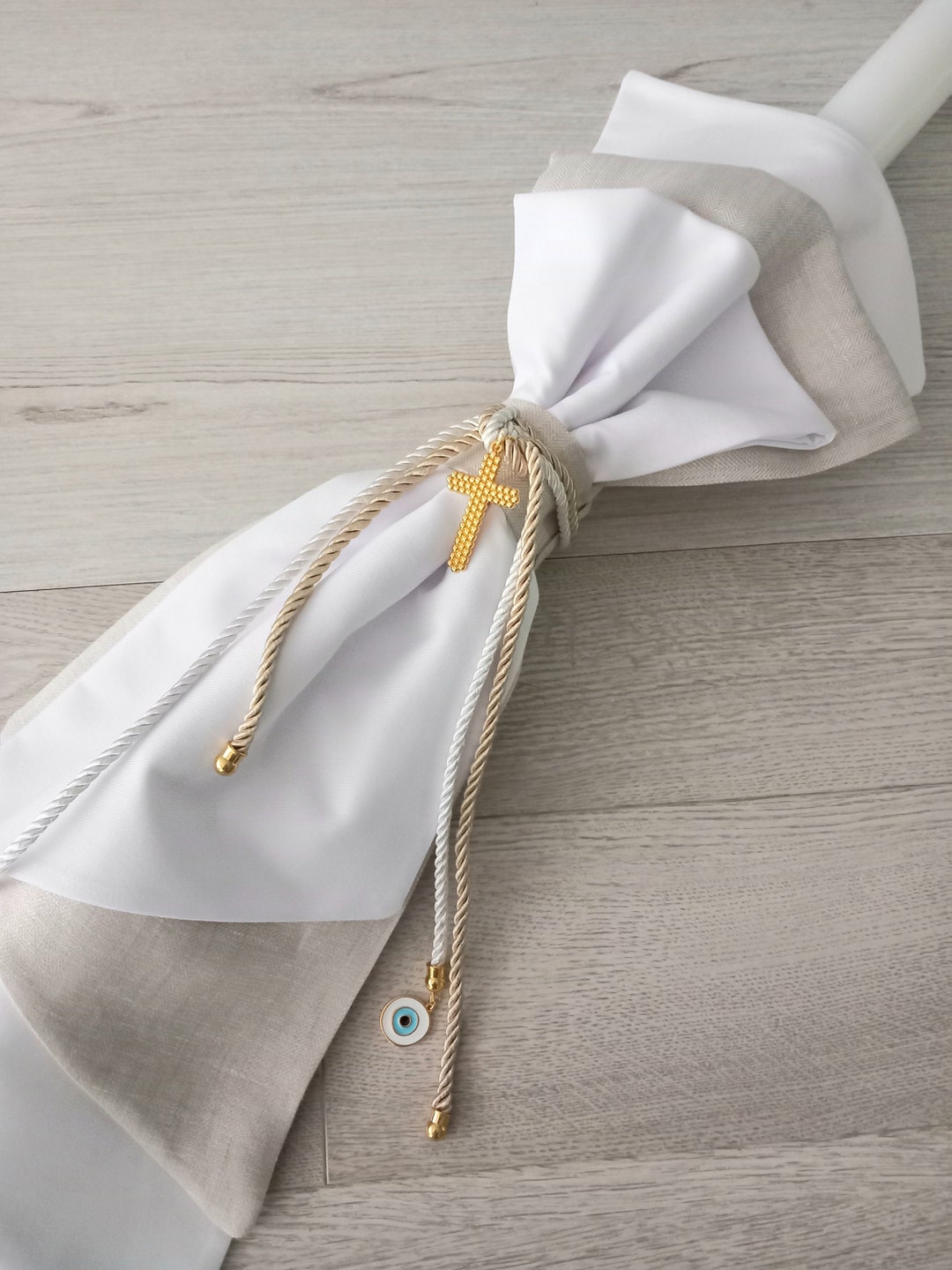 Baptism/christening Candle/lambatha/baptism Lambatha/greek Etsy