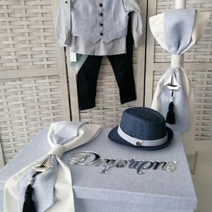 Set per battesimo maschile/Set per battesimo/Set per battesimo/Scatola ricordo per battesimo/Candele per battesimo/Set Lambatha/Ladopana/Battesimo/Battesimo greco