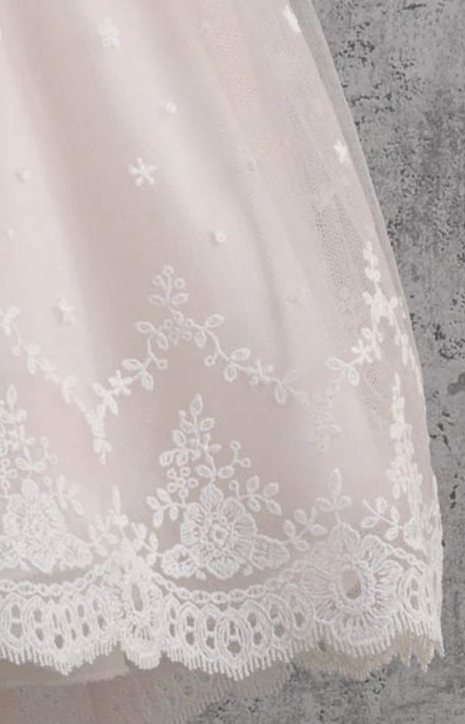 3D flower Baptism Dress