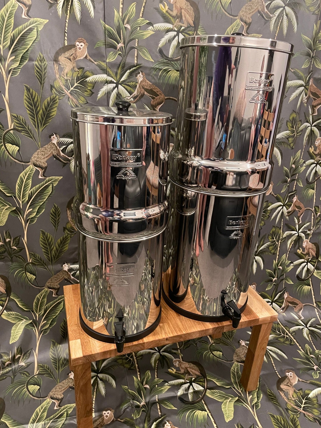 Solid Oak Stand for Berkey Water System or Plants, Provides Extra