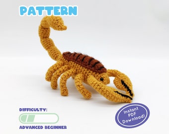 PATTERN | Mini Scorpion Crochet Plush | Beginner-Friendly | Perfect Gift for Scorpios