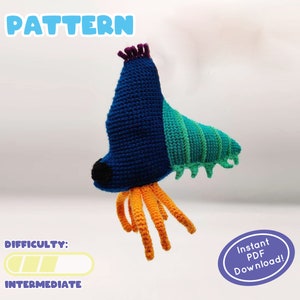 PATTERN | Ainiktozoon Crochet Plush | Unusual Prehistoric Creature | Silurian Period | Paleontology Amigurumi | Includes Fun Facts Page!