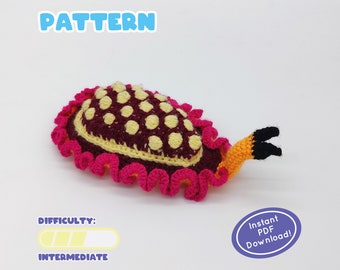 PATROON | Kimberella-haakpatroon | Fossiel uit het precambrium | Ediacarische periode | Leuk cadeau voor wetenschapsliefhebbers | Inclusief pagina met leuke weetjes!