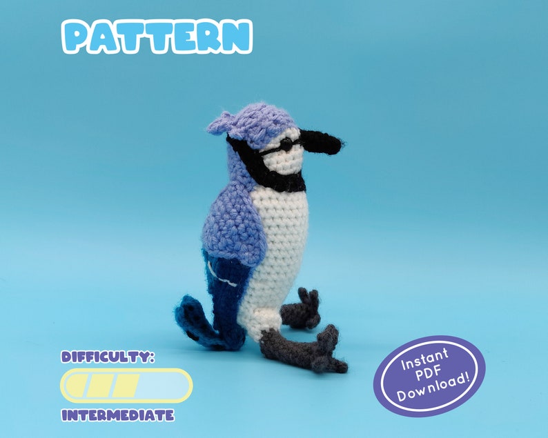 PATTERN | Blue Jay Crochet Pattern | Intermediate Difficulty ...