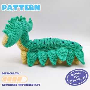 PATROON | Pambdelurion gehaakt pluche | Explosiewezen uit het Cambrium | Cadeaus voor dinosaurusliefhebbers | Inclusief informatieblad over dieren!