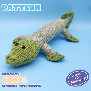 PATROON | Tiktaalik gehaakte pluche | Prehistorisch wezen | Devoon periode | Geweldig cadeau voor dinoliefhebbers! | Inclusief leuk informatieblad!