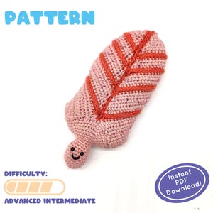 PATTERN | Charnia Crochet Plush | Unique PreCambrian Animal Fossil | Ediacaran Period | Great for Paleo Lovers | Includes Fun Facts!