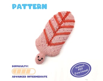PATROON | Charnia gehaakte pluche | Uniek precambrisch dierfossiel | Ediacarische periode | Geweldig voor paleoliefhebbers | Inclusief leuke weetjes!