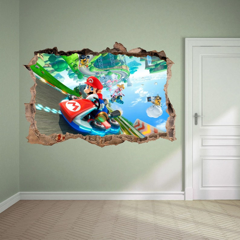 Mario Kart 3D Wall Decal Wall Sticker Wall Decor Wall Art