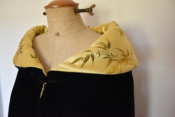 Velvet silk cape