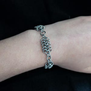 Gothic Kettenhemd Mesh Armband | Kettengeflecht Armband aus Edelstahl | Handarbeit |