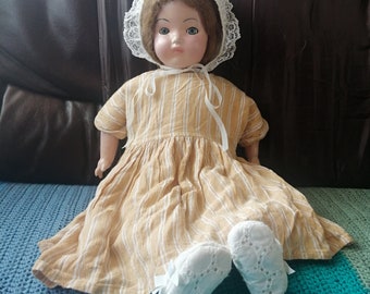 1920s Ideal Composition Doll - Flirty Eyes - Antique