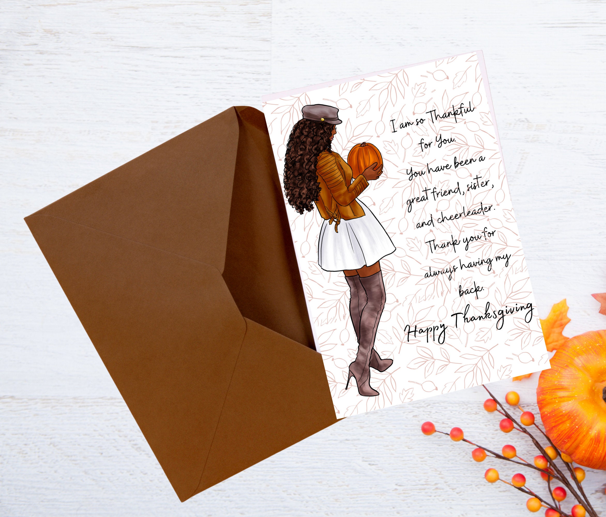 african american thanksgiving card - etsy