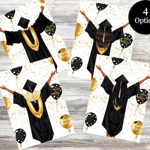 Black Graduation Card- Variety, Man, Woman, African American,