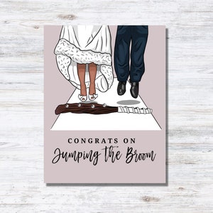 Black Wedding - Greeting Card" Jumping The Broom