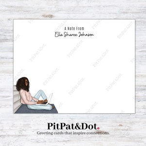 Personalized Stationery, Work From Home #2Flat Note Cards,