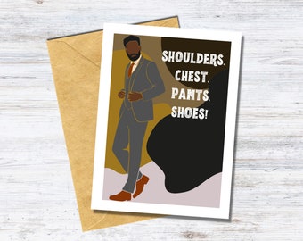 Black Man 'Wipe Me Down' Greeting Card: Celebrate Any Occasion