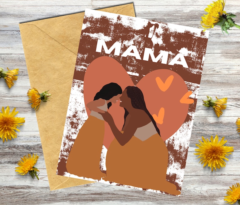 Black Mother's Day Card- 'Mama', Mom, Mother, Black Mom, Black Mother's Day Card 