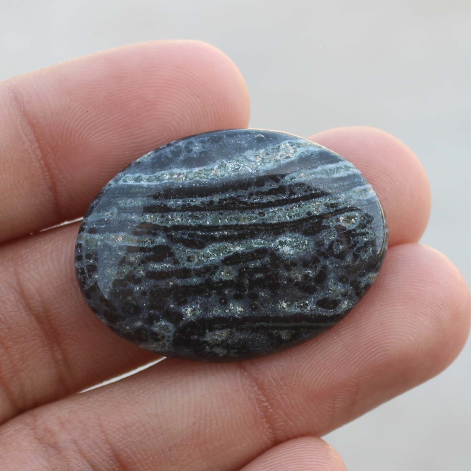 Star Galaxy Gemstone 35X26X05 MM Loose Handmade Stone