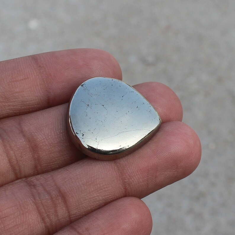 Exclusive Golden Apache Pyrite Cabochon 26X26X06 MM Handmade Loose Stone Very Pretty Healing Golden Apache Pyrite Gemstone US-1993