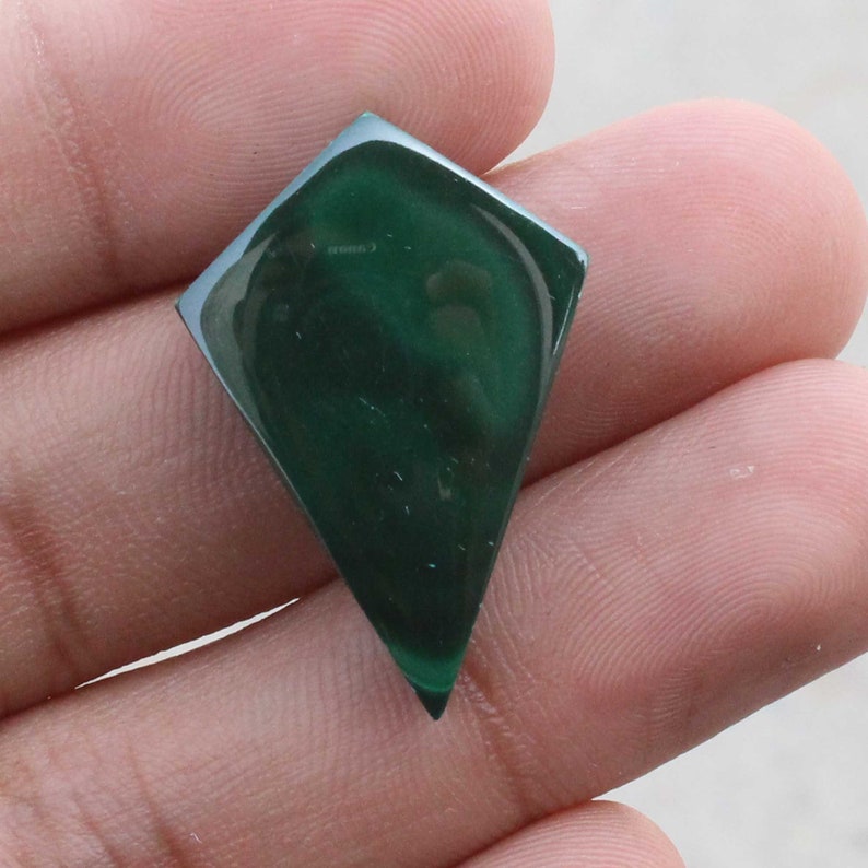 Malachite Cabochon Smooth Quality Stone Wire Wrapping Pendant Making Jewelry Stone 31X21X05 MM Natural Malachite Gemstone AK-1140
