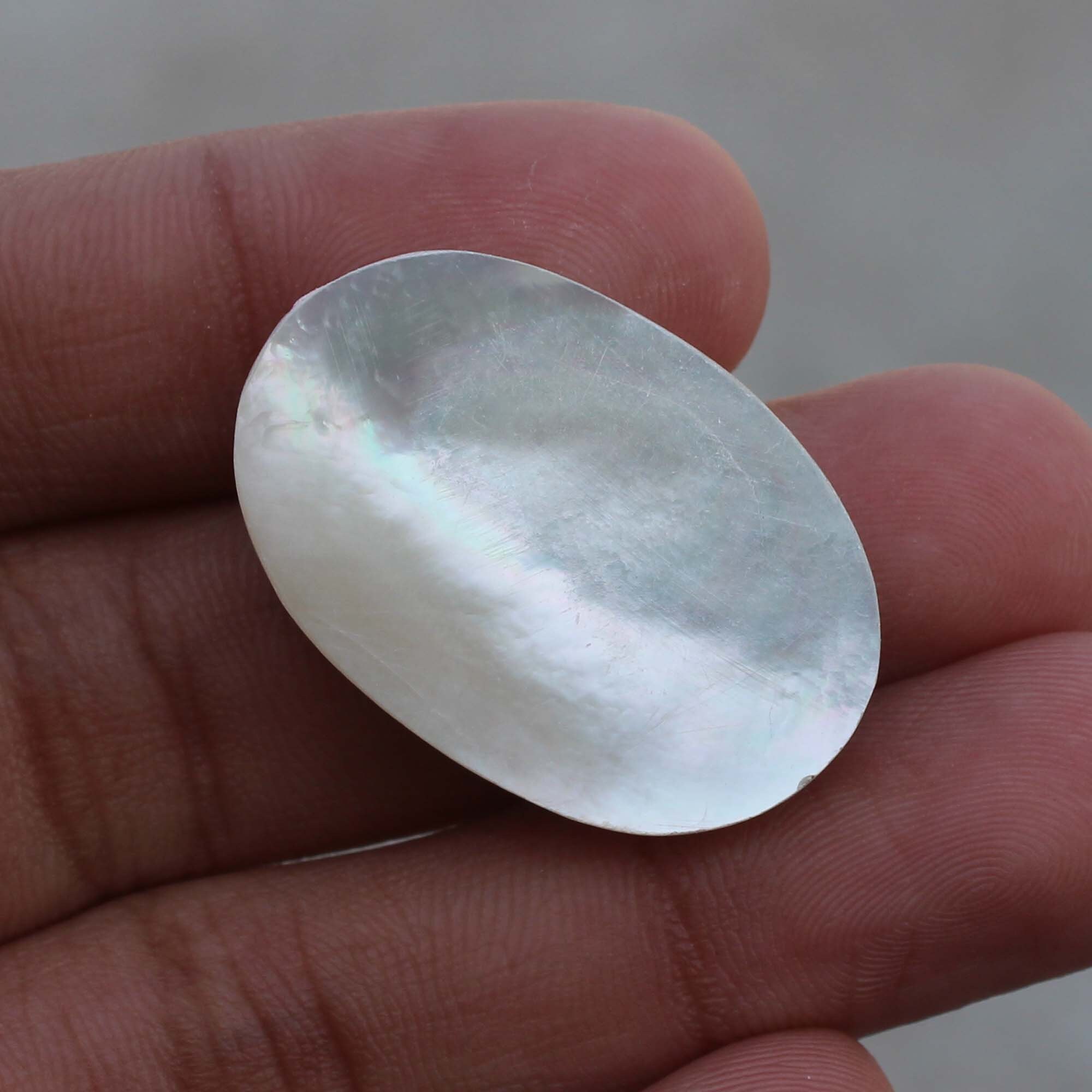 Mother Of Pearl Gemstone 33X22X06 MM Handmade Jewelry Making Etsy
