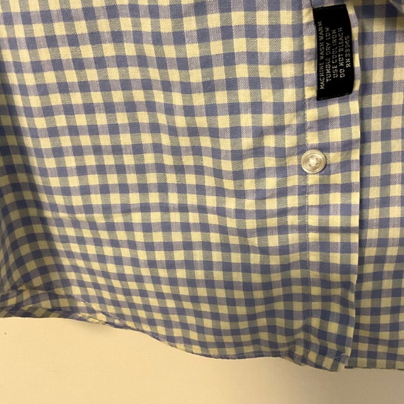 Vintage Burberry Plaid Button Front Short Sleeve … - image 7