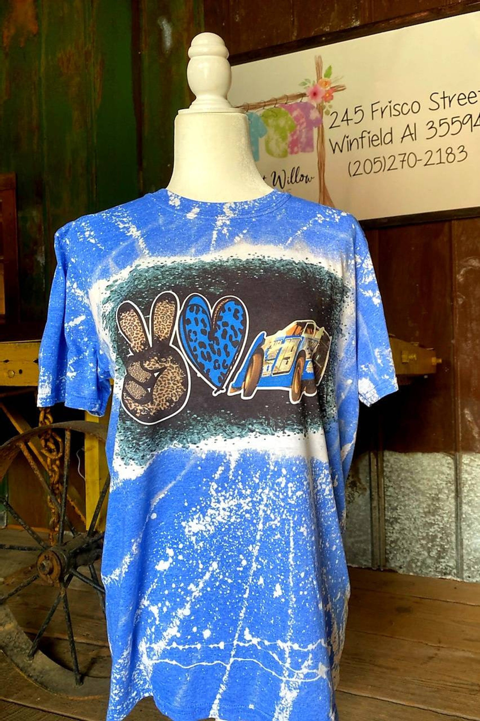 custom bleached shirts