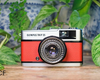 Olympus Trip 35 Vintage 35mm Film Camera - Red | Tested & Fully Refurbished | 100 Day Guarantee | Complete Instructions Included