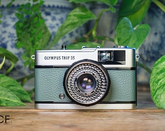 Olympus Trip 35 Vintage 35mm Film Camera - Forest Slate Green | Tested & Fully Refurbished | 100 Day Guarantee | Instructions Included