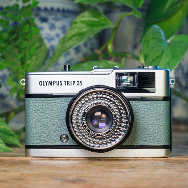 Olympus Trip 35 Vintage 35mm Film Camera - Forest Slate Green | Tested & Fully Refurbished | 100 Day Guarantee | Instructions Included