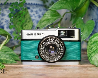 Olympus Trip 35 Vintage 35mm Film Camera - Teal Green | Tested & Fully Refurbished | 100 Day Guarantee | Complete Instructions Included