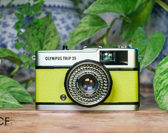 Olympus Trip 35 Vintage 35mm Film Camera - Lime Green | Tested & Fully Refurbished | 100 Day Guarantee | Complete Instructions Included