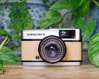 Olympus Trip 35 Vintage 35mm Film Camera - Sand Beige | Tested & Fully Refurbished | 100 Day Guarantee | Complete Instructions Included