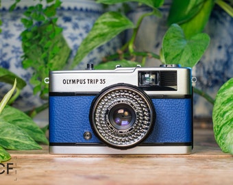 Olympus Trip 35 Vintage 35mm Film Camera - Royal Blue | Tested & Fully Refurbished | 100 Day Guarantee | 10 Trees Planted