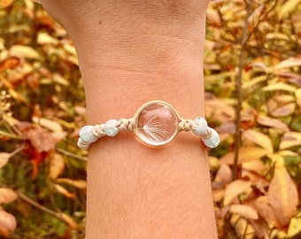 Dandelion Crystal Ball Bracelet