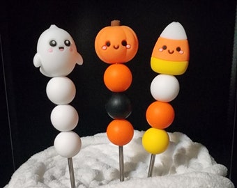 3D Halloween Amigurumi Sticks, Plushie Stix, Ami Stick, Sewing Stick, Amigurumi Supplies, Crochet, Plushie Supplies, Candy Corn, Pumpkin