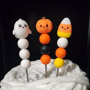 3D Halloween Amigurumi Sticks, Plushie Stix, Ami Stick, Sewing Stick, Amigurumi Supplies, Crochet, Plushie Supplies, Candy Corn, Pumpkin
