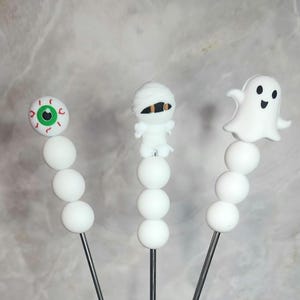 3D Halloween Amigurumi Sticks, Plushie Stix, Ami Stick, Sewing Stick, Amigurumi Supplies, Crochet, Plushie Supplies, Ghost, Eyes Ball, Mummy