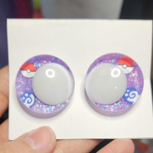 Safety Eyes, Sinker, Hand Painted Safety Eyes, Amigurumi, Crochet, Sinker Eyes, Crochet Essentials, 25mm, 30 mm, 35 mm Eyes - AC/Poké-mon