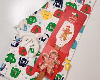 Handmade Christmas Children's Baking Set with Apron