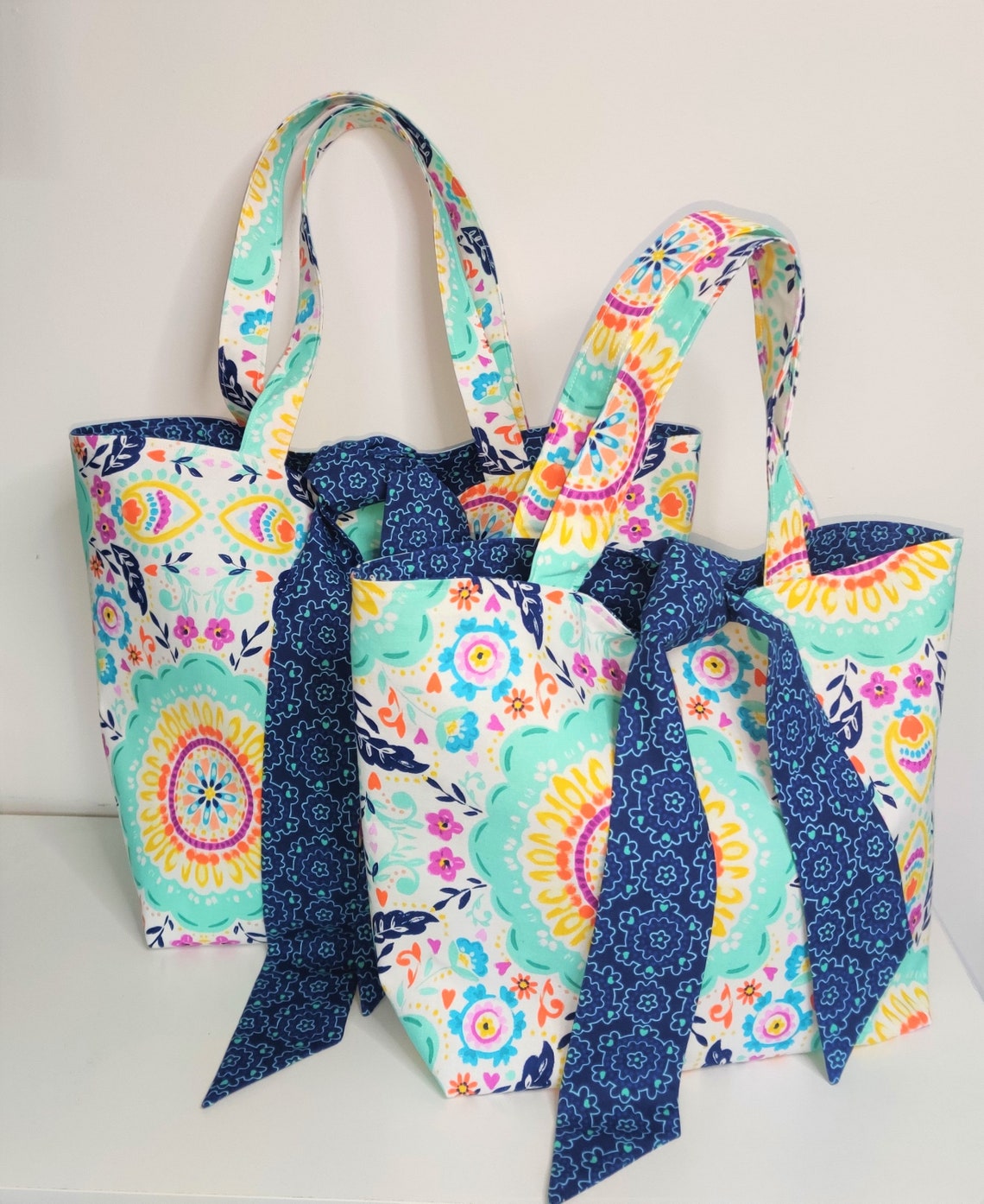 Fabric Tie bag / Bow Bag PDF Sewing Pattern / Super Easy Bag Etsy