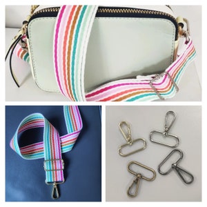 Candy Stripes Crossbody verstellbare Tasche / Geldbörse Riemen