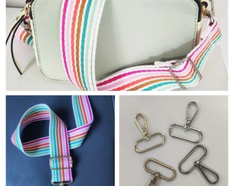 Candy Stripes Crossbody Adjustable Bag / Purse Straps