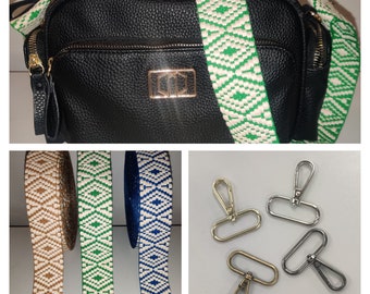 Extra lange ethnische Crossbody verstellbare Tasche / Geldbörse Riemen