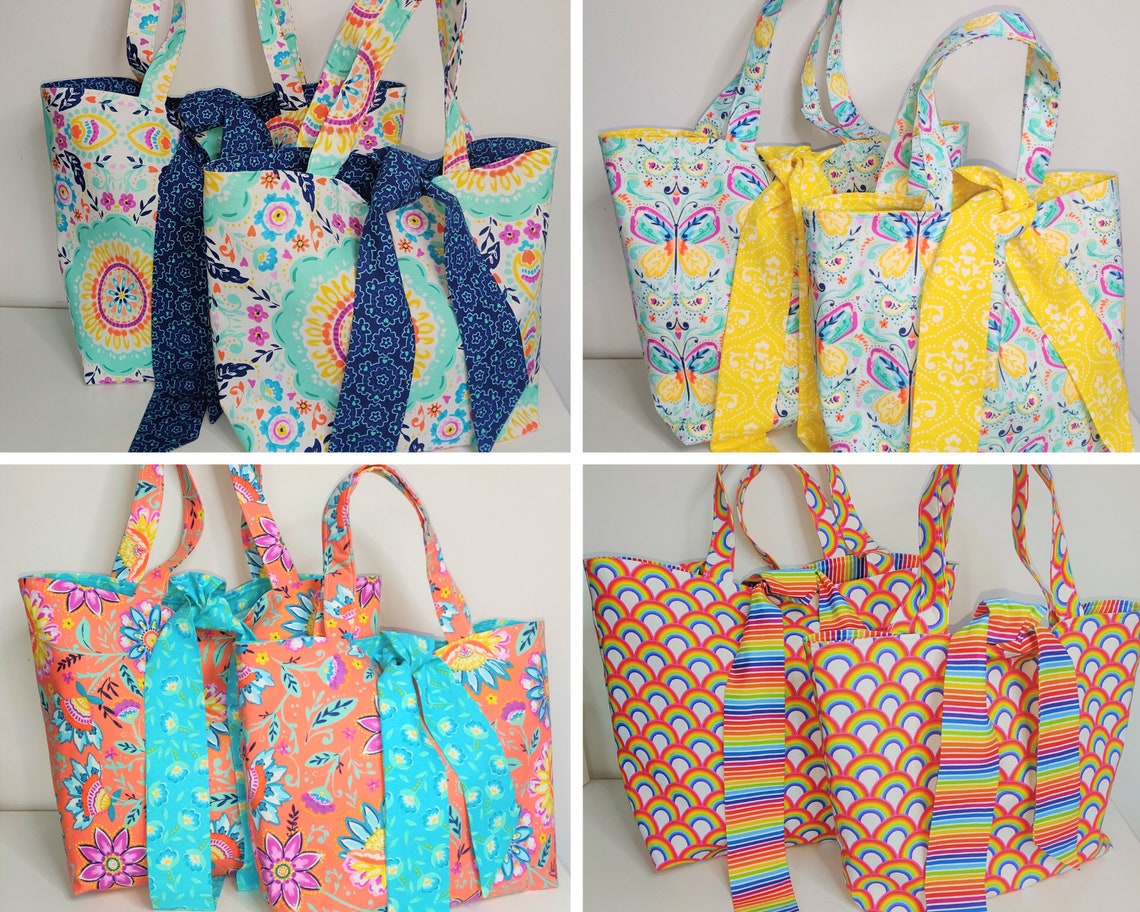 Fabric Tie bag / Bow Bag PDF Sewing Pattern / Super Easy Bag Etsy